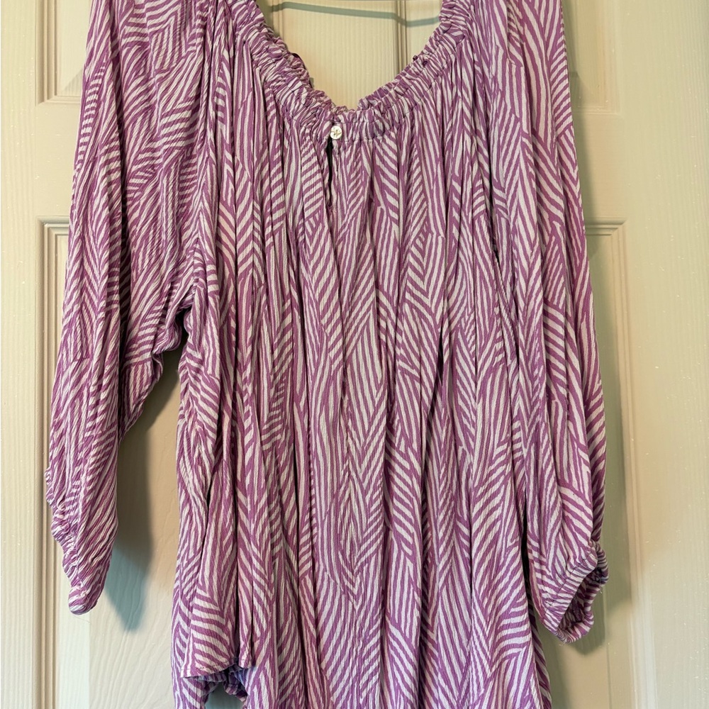 Purple Striped Women's Top